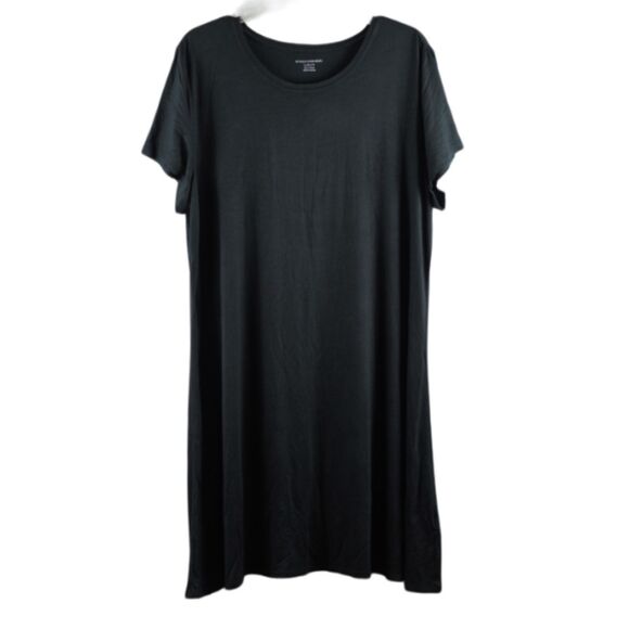 Amazon Essentials Black Women's Casual Dress Short Sleeve Pullover XL 028 - Picture 1 of 5